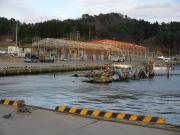 津波で壊された魚市場